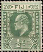 Fiji 1903 - set King Edward VII: ½ p