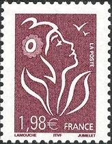 Francia 2005 - serie Marianna di Lamouche: 1,98 €