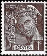 Francia 1938 - serie Testa di Mercurio: 1 c