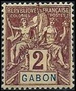 Gabon 1904 - set Navigation and commerce: 2 c