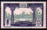 Gabon 1910 - serie Motivi coloniali: 35 c