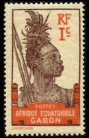 Gabon 1910 - set Colonial subjects: 1 c