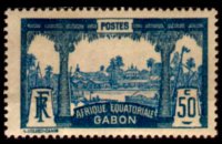 Gabon 1910 - set Colonial subjects: 50 c