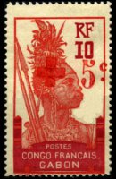 Gabon 1910 - serie Motivi coloniali: 10 c + 5c