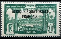 Gabon 1924 - set Colonial subjects - overprinted: 30 c