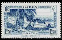 Gabon 1932 - serie Soggetti vari: 1,50 fr