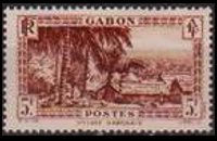 Gabon 1932 - serie Soggetti vari: 5 fr