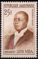 Gabon 1962 - set President Mba: 25 fr