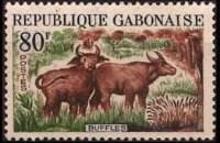 Gabon 1964 - serie Animali: 80 fr