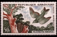 Gabon 1961 - serie Uccelli: 50 fr