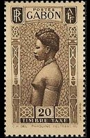 Gabon 1932 - set Woman: 20 c