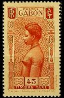 Gabon 1932 - set Woman: 45 c