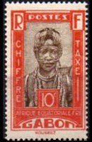Gabon 1930 - serie Soggetti vari: 10 c