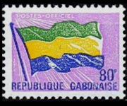 Gabon 1971 - serie Bandiera nazionale: 80 fr