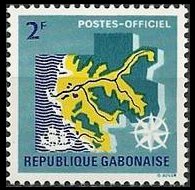 Gabon 1968 - serie Simboli nazionali: 2 fr