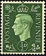 United Kingdom 1937 - set Portrait of King George VI: 0,5 d