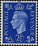 United Kingdom 1937 - set Portrait of King George VI: 2,5 d
