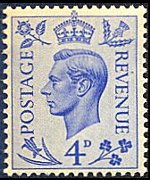 Regno Unito 1937 - serie Effigie di Giorgio VI: 4 d