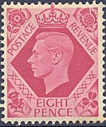 United Kingdom 1937 - set Portrait of King George VI: 8 p