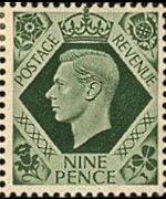 United Kingdom 1937 - set Portrait of King George VI: 9 p
