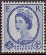 United Kingdom 1952 - set Portrait of Queen Elisabeth II: 4 d