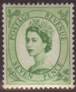 United Kingdom 1952 - set Portrait of Queen Elisabeth II: 7 p