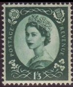 Regno Unito 1952 - serie Effigie di Elisabetta II: 1s 3d