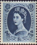 United Kingdom 1952 - set Portrait of Queen Elisabeth II: 1s 6d