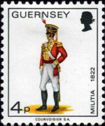 Guernsey 1974 - serie Uniformi militari: 4 p