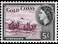 Gold Coast 1952 - set Land motives: 5 sh