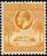 Gold Coast 1928 - set King George V: 2½ p