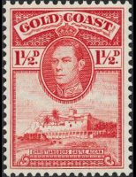 Gold Coast 1938 - set King George VI: 1½ p