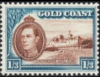 Gold Coast 1938 - set King George VI: 1'3 sh