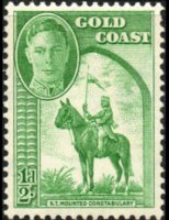 Gold Coast 1948 - set Land motives: ½ p