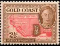 Gold Coast 1948 - set Land motives: 2½ p