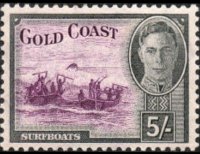 Gold Coast 1948 - set Land motives: 5 sh