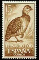 Fernando Pò 1964 - set Birds: 15 c