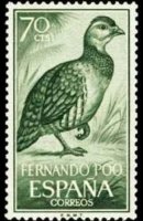 Fernando Pò 1964 - set Birds: 70 c