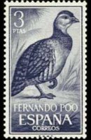 Fernando Pò 1964 - serie Uccelli: 3 ptas