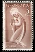 Fernando Pò 1960 - set Virgin Mary: 5 ptas