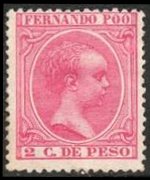 Fernando Pò 1894 - set King Alfonso XIII: 2 c