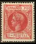 Fernando Pò 1905 - set King Alfonso XIII: 2 ptas