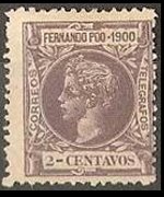 Fernando Pò 1900 - set King Alfonso XIII: 2 c