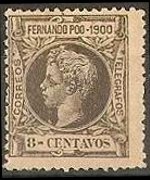 Fernando Pò 1900 - set King Alfonso XIII: 8 c