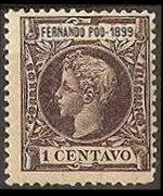 Fernando Pò 1899 - set King Alfonso XIII: 1 c