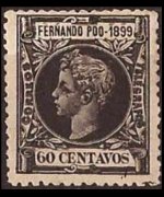 Fernando Pò 1899 - set King Alfonso XIII: 60 c