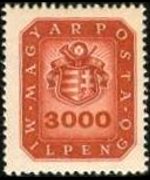 Ungheria 1946 - serie Stemma e corno di posta: 3000 mil
