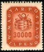 Hungary 1946 - set Coat of arms and posthorn: 30000 mil