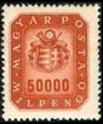 Ungheria 1946 - serie Stemma e corno di posta: 50000 mil