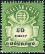Ungheria 1946 - serie Stemma e corno di posta: 50 ez ad